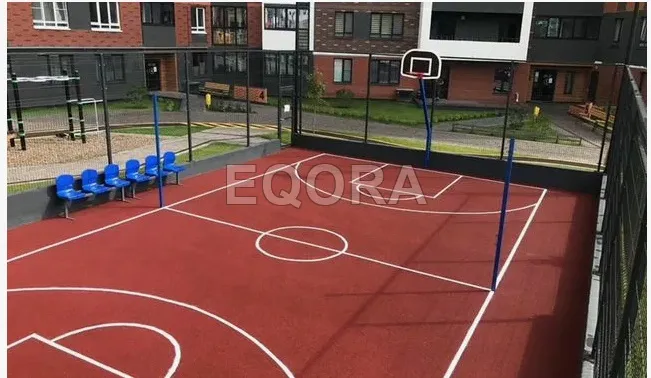 Бесшовное покрытие из резиновой крошки для баскетбольной площадки в Жуковском