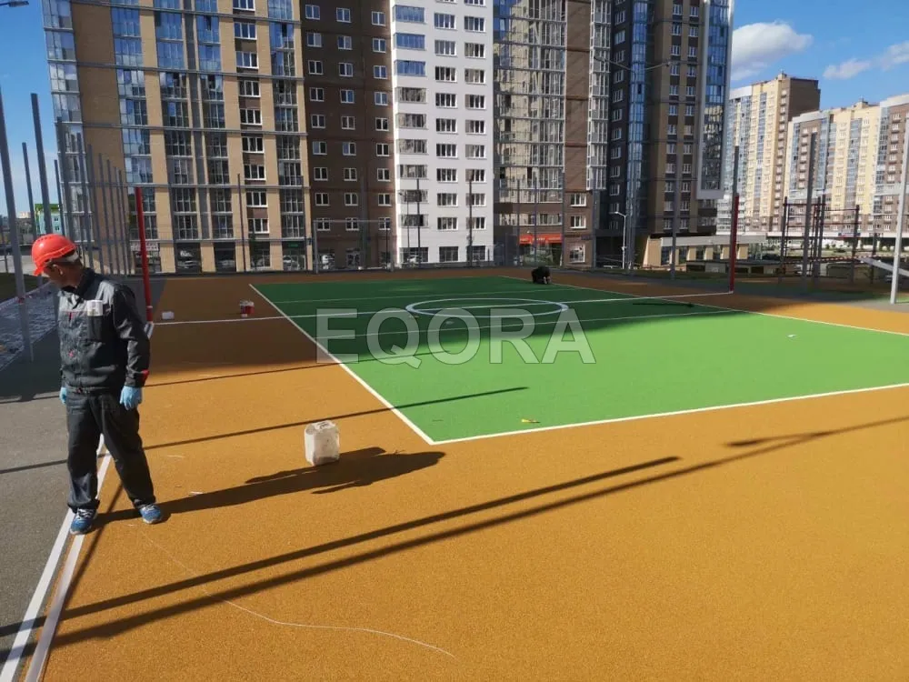 Из чего состоит бесшовное резиновое покрытие в Жуковском?